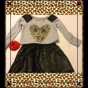 Jessica Simpson set girls size 4t EUC black&gray …